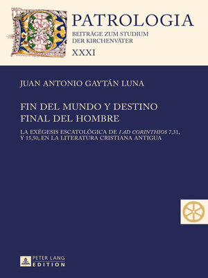 cover image of Fin del mundo y destino final del hombre